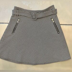 Express Black and White A-Line Skirt